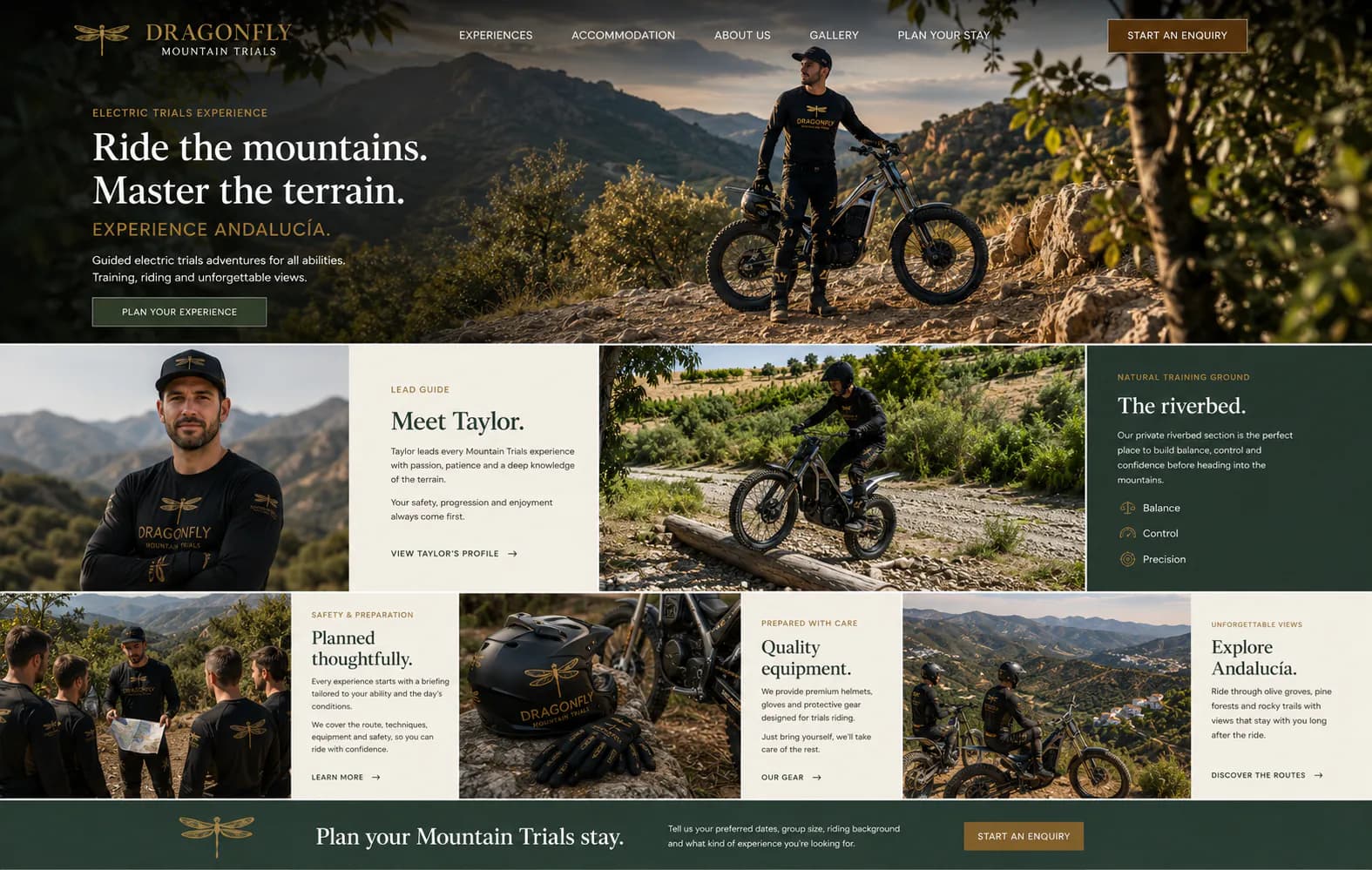 Electric trials rider on rocky riverbed terrain in approved Mountain Trials concept imagery